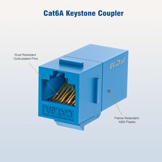 Foto 6 | Foto 6 | Acoplador Keystone Fgb Cat6a Rj45 10 Gbps 25 Unidades Azul - Venta Internacional.