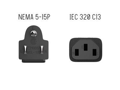 Foto 5 | Foto 5 | Cable De Alimentación Cableader De 25 Pies Y 14 Awg Iec320 C13 A Nema 5-15p - Venta Internacional.