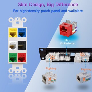 Foto 2 | Foto 2 | Keystone Jack Cat6 Slim Lysymixs 90 Grados Color Rojo (paquete De 25) - Venta Internacional.