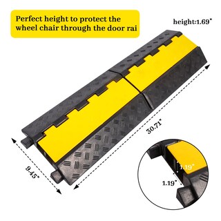 Foto 2 | Foto 2 | Protector De Cable Ramp Yelack Rubber 2 Canales 30 71 X 9 45 X 4 3 Cm - Venta Internacional.