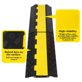 Foto 5 | Foto 5 | Protector De Cable Ramp Yelack Rubber 2 Canales 30 71 X 9 45 X 4 3 Cm - Venta Internacional.