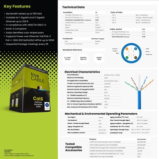 Foto 6 | Foto 6 | Cable Ethernet Truecable Cat6 Riser De 1000 Pies Verde 23 Awg Utp - Venta Internacional.