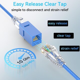 Foto 6 | Foto 6 | Cables De Conexión Ethernet Sokqovt Cat6a 2 Pies (paquete De 24) Azul - Venta Internacional.