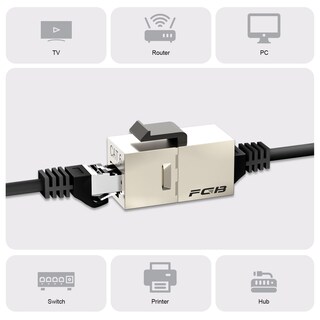 Foto 4 | Foto 4 | Acoplador Keystone Fgb Cat6 Blindado Hembra A Hembra Rj45 X10 - Venta Internacional.