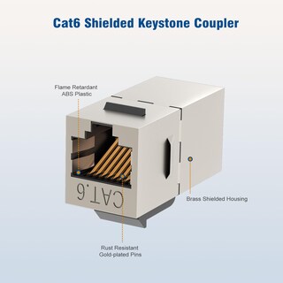 Foto 5 | Foto 5 | Acoplador Keystone Fgb Cat6 Blindado Hembra A Hembra Rj45 X10 - Venta Internacional.