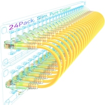 Cables De Conexión Ethernet Sokqovt Cat6a 0 15 M 10 G 550 Mhz Paquete De 24 - Venta Internacional.