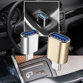 Foto 7 | Foto 7 | Adaptador Minchen Tipo C Macho A Usb 3.0 Hembra Paquete De 10 Unidades Dorado - Venta Internacional.