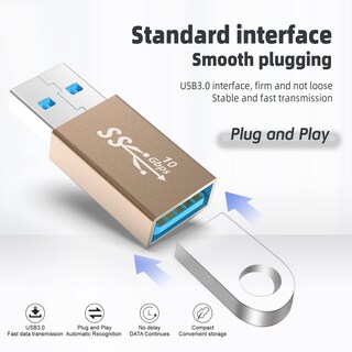 Foto 3 | Foto 3 | El Kit De Adaptador Usb 3.0 (3 Piezas) Admite Carga Y Transferencia De Datos - Venta Internacional.