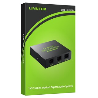 Foto 6 | Foto 6 | Divisor De Audio Óptico Digital Para 1 X 3 Con Cable - Venta Internacional.