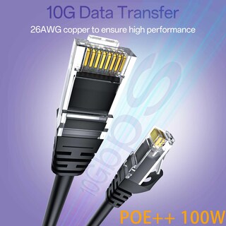 Foto 2 | Foto 2 | Cable Ethernet De 10 Gbps Cat6 5 Pies 10 Unidades Negro 10 Gsupxsel - Venta Internacional.