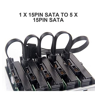 Foto 5 | Foto 5 | Divisor De Cables De Extensión De Alimentación Sata A 5 Sata Paquete De 2 Unidades Ysiueng - Venta Internacional.