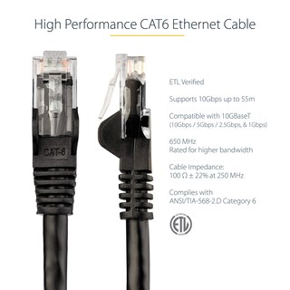 Foto 2 | Foto 2 | Cable Ethernet Startech.com Cat6 De 75 Pies Negro - Venta Internacional.