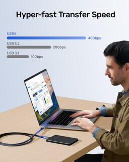 Foto 3 | Foto 3 | Cable Usb4 Agfinest Thunderbolt 4 2 M 240 W Carga Rápida 40 Gbps - Venta Internacional.