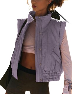 Foto 1 | Foto 1 | Chaleco Acolchado Skikyan Para Mujer Acolchado Color Morado Xs Con Bolsillos - Venta Internacional.