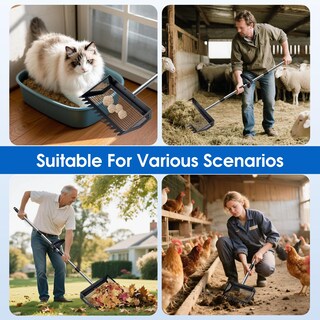 Foto 6 | Foto 6 | Recogedor Y Rastrillo Para Excrementos De Pollo 2 En 1 Bsemax De Acero Inoxidable - Venta Internacional.