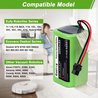 Foto 3 | Foto 3 | Batería De Repuesto Cuzieey Para Aspiradora Eufy Robovac 14 4 V 3200 Mah - Venta Internacional.
