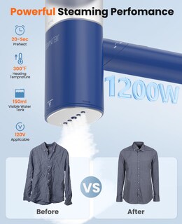 Foto 2 | Foto 2 | Vaporizador Portátil Jielinwee 1200 W Con Tanque De Agua De 150 Ml Azul - Venta Internacional.