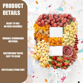 Foto 4 | Foto 4 | Charcuterie Board Kafucize - Plato De Cartón Rellenable (35 56 Cm) - Venta Internacional.