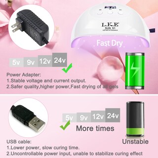 Foto 3 | Foto 3 | Lámpara Led Uv Para Uñas Lke 72 W Secado Con Temporizador Color Blanco - Venta Internacional.
