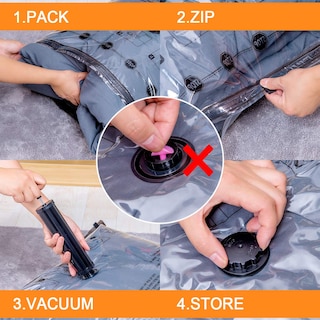Foto 6 | Foto 6 | Bolsas De Almacenamiento Al Vacío Gongshi  Paquete De 12 (3 Gigantes  3 Grandes  3 Medianas Y 3 Pequeñas) - Venta Internacional.