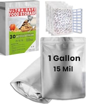 Bolsas Mylar Para Almacenamiento De Alimentos De 1 Galón Home Sensei  Paquete De 30 - Venta Internacional.