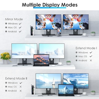 Foto 4 | Foto 4 | Adaptador Usb-c A Hdmi Dual Wavlink Para Mac Os Windows Android - Venta Internacional.