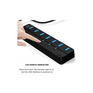 Foto 5 | Foto 5 | Divisor Usb 3.0 De 7 Puertos Usb 3.0 A Para Windows Mac Con Led - Venta Internacional.