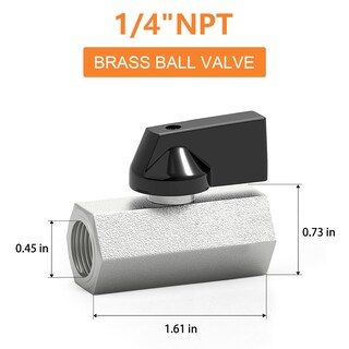 Foto 2 | Foto 2 | Miniinterruptor De Apagado Gasher Con Válvula De Bola De Latón Npt De 1/4 Pulgadas X6 - Venta Internacional.