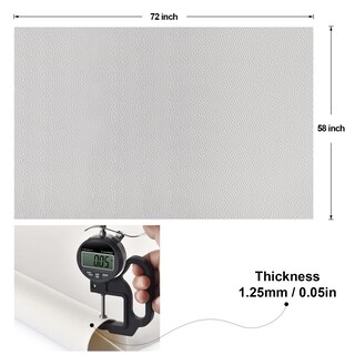 Foto 2 | Foto 2 | Tapicería De Piel Sintética Teeliy De Tela 2 Yardas Color Blanco 1 25 Mm - Venta Internacional.