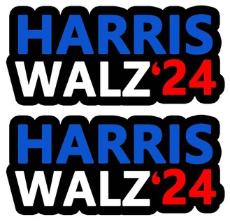 Foto 1 | Foto 1 | Paquete De 2 Imanes De Vinilo Reflectante Harris Walz 2024 3 X 7 Pulgadas - Venta Internacional.