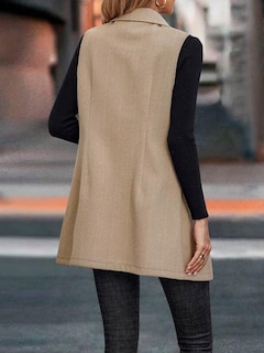 Foto 4 | Foto 4 | Chaqueta Blazer De Tweed Sin Mangas Largas Idealsanxun Para Mujer - Venta Internacional.