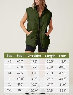 Foto 4 | Foto 4 | Chaleco Acolchado Athlisan Para Mujer Color Verde Militar Con Cuello Alto Talla L - Venta Internacional.