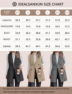 Foto 6 | Foto 6 | Chaqueta Blazer De Tweed Sin Mangas Largas Idealsanxun Para Mujer - Venta Internacional.