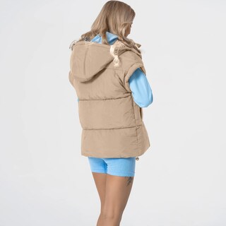 Foto 5 | Foto 5 | Chaleco Acolchado Shiyifa Para Mujer De Gran Tamaño Ligero De Color Caqui - Venta Internacional.