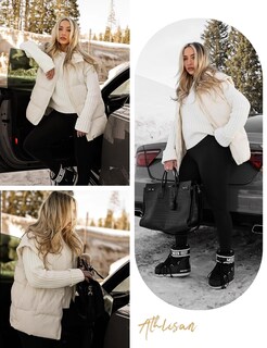 Foto 6 | Foto 6 | Abrigo Sin Mangas Con Cuello Alto Athlisan Puffer Vest Para Mujer - Venta Internacional.