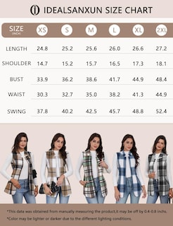 Foto 7 | Foto 7 | Chaleco Idealsanxun De Lana A Cuadros Para Mujer Color Gris Talla Xl - Venta Internacional.
