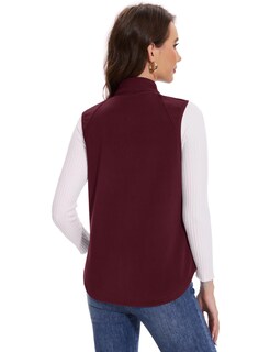 Foto 3 | Foto 3 | Chaleco Magcomsen De Forro Polar Ligero Para Mujer Color Rojo Vino L - Venta Internacional.