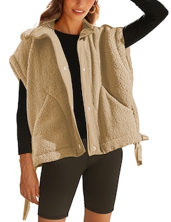 Foto 1 | Foto 1 | Chaleco Polar Nicfazy Para Mujer Sin Mangas Con Botones Sherpa - Venta Internacional.