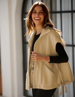 Foto 2 | Foto 2 | Chaleco Polar Nicfazy Para Mujer Sin Mangas Con Botones Sherpa - Venta Internacional.