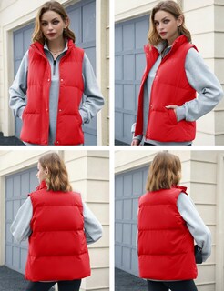 Foto 6 | Foto 6 | Chaleco Acolchado Yucolen Red Down 85% Pluma De Pato Para Mujer Xl - Venta Internacional.