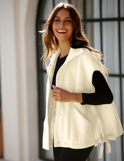 Foto 2 | Foto 2 | Chaleco Polar Nicfazy Para Mujer Chaqueta Sherpa Con Botones Color Albaricoque - Venta Internacional.