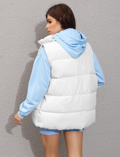 Foto 5 | Foto 5 | Chaleco Acolchado Athlisan Para Mujer Cuello Alto Sin Mangas Color Blanco Xl - Venta Internacional.