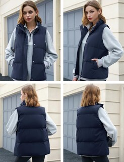 Foto 6 | Foto 6 | Chaleco Acolchado Yucolen Navy Down Para Mujer Con 85% De Plumón De Pato 2024 - Venta Internacional.