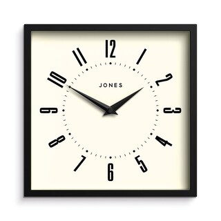 Foto 1 | Foto 1 | Reloj De Pared Jones Clocks  Retro Cuadrado 25 Cm Negro - Venta Internacional.