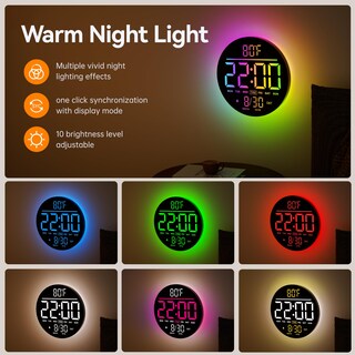 Foto 3 | Foto 3 | Reloj De Pared Jall 10 Grande Digital Con Alarma Y Temporizador De Cuenta Regresiva - Venta Internacional.