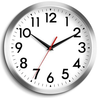 Foto 1 | Foto 1 | Reloj De Pared Daxsmy Moderno De 25 Cm Funciona Con Pilas Silencioso Plateado - Venta Internacional.