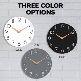 Foto 2 | Foto 2 | Reloj De Pared Cicininc De Madera Silencioso No Hace Tictac 30 Cm Negro - Venta Internacional.
