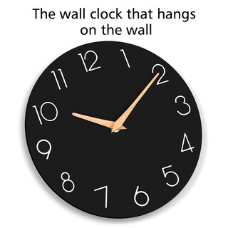 Foto 6 | Foto 6 | Reloj De Pared Cicininc De Madera Silencioso No Hace Tictac 30 Cm Negro - Venta Internacional.