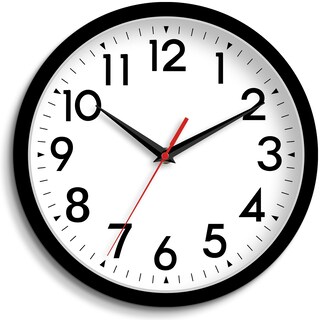 Foto 1 | Foto 1 | Reloj De Pared Daxsmy Analógico De 25 Cm Silencioso Sin Tictac Negro - Venta Internacional.