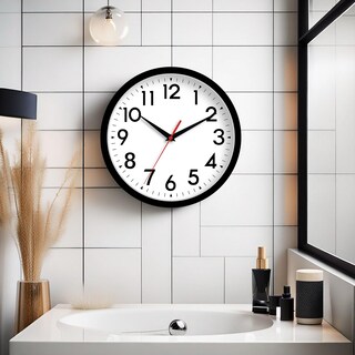 Foto 5 | Foto 5 | Reloj De Pared Daxsmy Analógico De 25 Cm Silencioso Sin Tictac Negro - Venta Internacional.